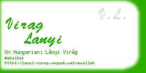 virag lanyi business card