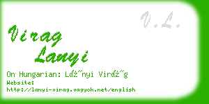 virag lanyi business card
